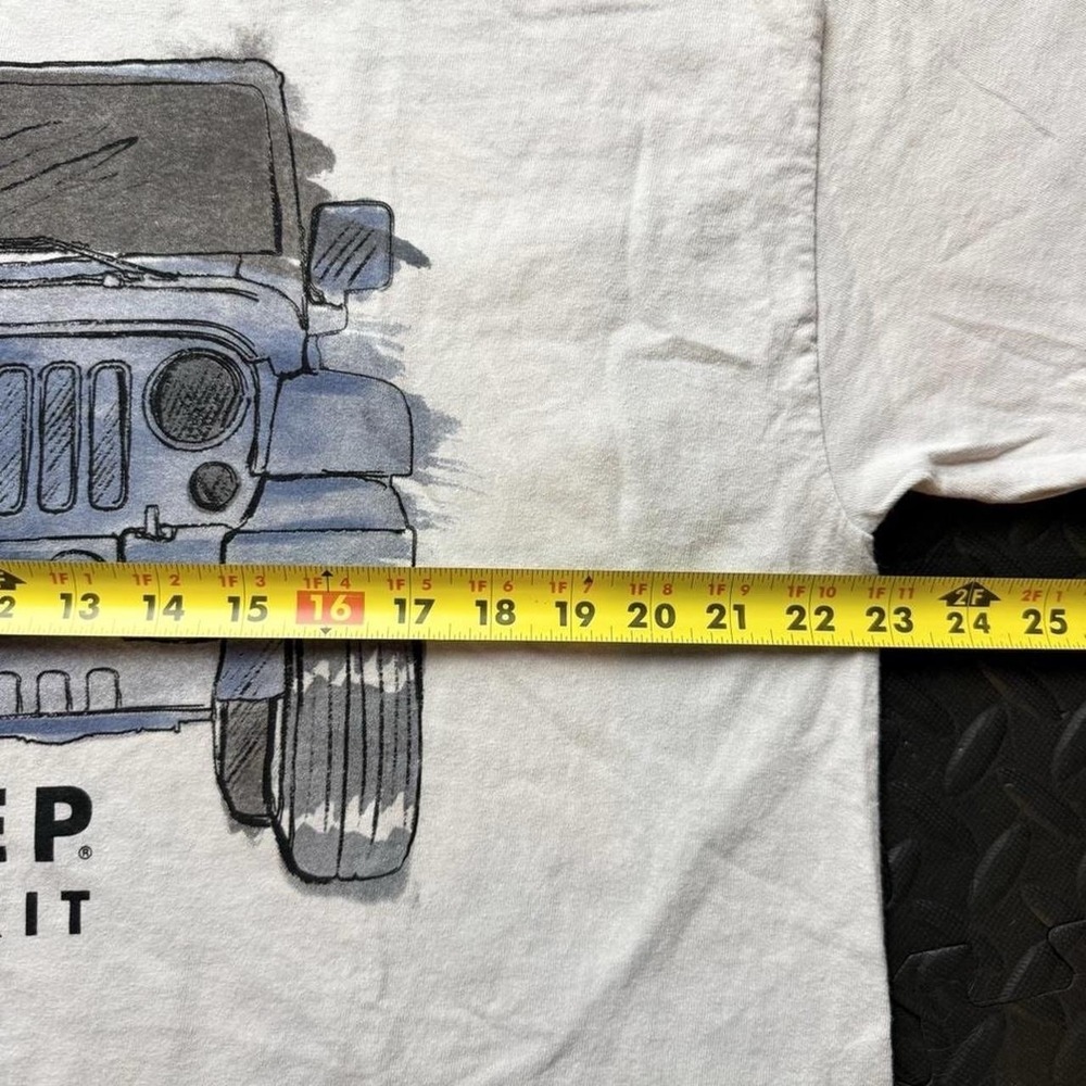 Jeep Spirit Graphic T Shirt Mens Medium White Unisex Off Road Cotton Tee - Picture 4 of 6